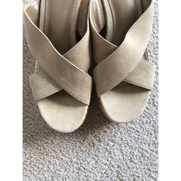 Vince Camuto GREATHEL SLIDE SANDALS Wedge leather size 10 - Picture 6 of 10